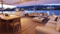 Feadship superyacht Helix by night